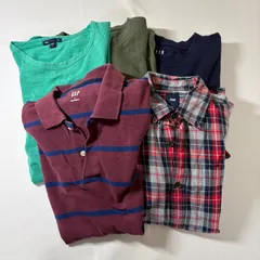 メンズサマートップス 5点 全てGAP XS〜Lサイズ シャツ ポロまとめ売り お得 転売・仕入れにも