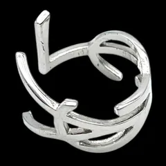 SAINT LAURENT サンローラン オピウムツイストリング 670468 シルバー 表記5 実寸9号 イタリア製 レディースのサムネイル