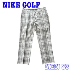 NIKE GOLF ナイキゴルフ ロゴプリント チェック柄 DRI-FIT ストレッチ ゴルフパンツ 33