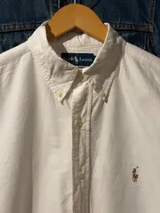 【 Ralph Lauren S/S Shirt  】 ラルフローレン　半袖　ボタンダウンシャツ　オックスフォードシャツ　CLASSIC FIT　無地　ポニー　白　ホワイト　《 L 》