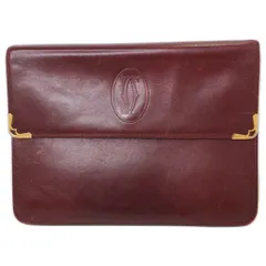 ★【Cartier】カルティエ クラッチバッグ クラッチバッグ ワインレッド レザー ユニセックス お出かけ用 普段使い用