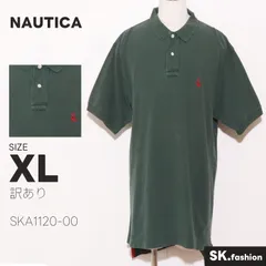 訳あり NAUTICA トップス ポロシャツ　半袖　刺繍　バックロング　スリット
