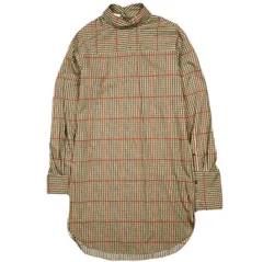 新品 DRIES VAN NOTEN ドリスヴァンノッテン 24AW CORSO 9011 W.W.SHIRT ガンクラブチェック スタンドカラーシャツ 242-010702-9011-701 XS RUST 定価129,800円 長袖 プルオーバー トップスのサムネイル