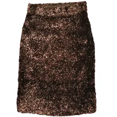 新品 DRIES VAN NOTEN ドリスヴァンノッテン 24AW TEMPLE 9725 W.K.SKIRT フィルムリボン ニットスカート 242-011245-9725-703 S BROWN 定価118,800円 ボトムス g25001のサムネイル