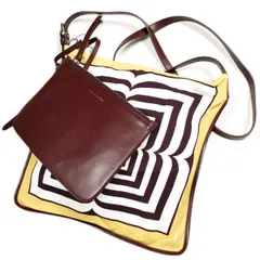 新品 DRIES VAN NOTEN ドリスヴァンノッテン 24SS BW241-SCARF218-736 W.L.BAG レザーポーチ付き スカーフショルダーバッグ 241-011521-736-203 MUSTARD 定価102,300円 カバンのサムネイル