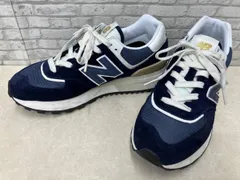 new balance ニューバランス U574LGBB スニーカー 24cm ネイビー×ホワイト
