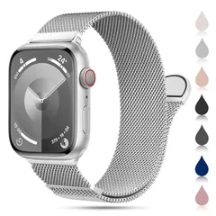 Watch Apple バンド バンド ステンレス留め金製 男女兼用 コンパチブル 長さ調節 コンパチブル 強力な磁 49mm 通気 46mm メッシュ 45mm ベルト 44mm コンパチブル Apple 42mm Watch 41mm Series 40m