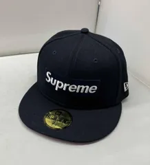 ネイビー Suprem NEW ERA／21AW／BOX LOGO／シュプリーム　ニューエラ　キャップ