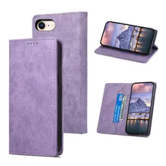 SE3/SE2/7/8) iPhone iPhone iPhone (Purple EUMADOVE 4.7インチ対応 se スタンド機能 カード収納 マグネット式 全面保護 耐摩擦 薄型 軽量 レザー スマホケース携帯カバー 手帳型 手帳型 耐衝撃 ipho