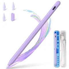 iPadminiと互換性があります iPadAir iPadPro iiPad / 2018?2025年のスタイラスペンと互換性があり、超高感度、傾き感知/磁気吸着/誤操作防止、軽量、耐久性と耐摩耗性スタイラスType-C急速充電スタイラス、学生や子供の書き込