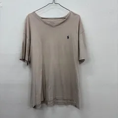 Y369 POLO RALPH LAUREN XL ベージュ クラッシックフィット Vネック シンプル ポロラルフローレン Tシャツ 古着卸 アメリカ仕入