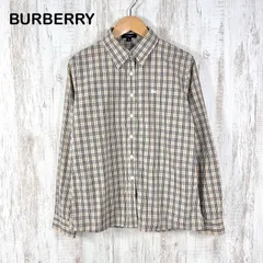 BURBERRY LONDON バーバリーロンドン ホースロゴ刺繡 ノバチェック ロングスリーブ シャツ ベージュ レディース 長袖 トップス