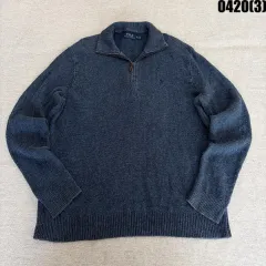XL ポロ ラルフローレン ハーフジップアップ ニット メンズ 0420(3)