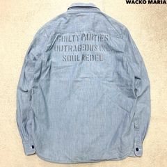 人気デザイン】ワコマリア マリア刺繍 ウエスタンデニムシャツ S