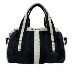 LESPORTSAC(レスポートサック) ハンドバッグ - 黒×白 ミニバッグ