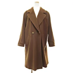 マックスマーラ MAX MARA 白タグ チェスターコート ジャケット ウール 42 茶 ブラウン 1202 ■MNK3