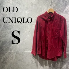 OLD UNIQLO メンズ S レッド コーデュロイシャツ ビンテージ 古着