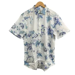 ETRO(エトロ) 半袖シャツ サイズ43 メンズ - 白×ブルー×マルチ 花柄