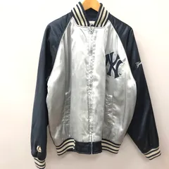 【中古品】 マジェスティック 90`S YANKEES ブルゾン ヤンキース キルティングライナー ナイロン スタジャン 【145-240501-tk-4-tei】
