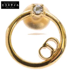 Christian Dior クリスチャンディオール CDモチーフ ラインストーン 片耳 シングル