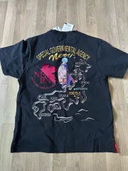 エヴァンゲリオン レイ 刺繍 黒色 Tシャツ