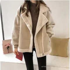 新品 ボアジャケット ブルゾン レディース 韓国 ボアブルゾン ボアコート アウター あったか ボリューム mludq