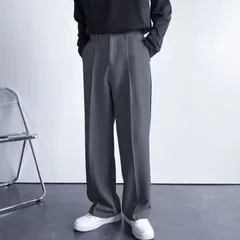 新品 スラックス  ワイドパンツ ズボン ワイドスラックス スーツパンツ イージーパンツ オーバーサイズ 韓国 ゆったり 無地 シンプル パンツ 服 春服 mlcmq