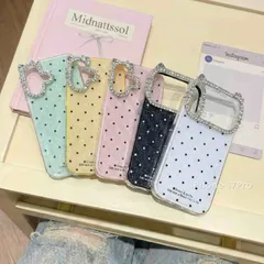 新品 iPhone17 ケース iPhone17Pro   ケース iPhone16 15 14 ケース iPhoneケース 猫耳 韓国 ビジュー かわいい おしゃれ キラキラ 猫 リボン 大人可愛い ドット mlqae