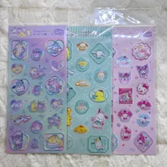 【3点セット】サンリオ　すりガラス風シール　3種類