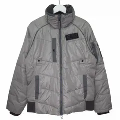 アヴィレックス AVIREX USAF PADDING JACKET 長袖 ジャケット ジャンパー 防寒 中綿 ロゴ ワッペン フード収納 Mサイズ グレー k396815 0425