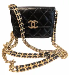 シャネル　CHANEL　キャビア　マトラッセ　ミニミニ　チェーンショルダー　シールあり