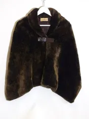 【218121】 CALDO NIDO ELITE ファー　ショール  145×50 ブラウン