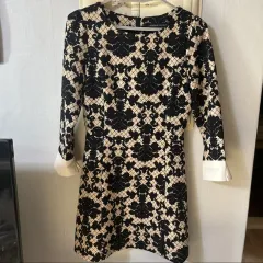 デザインバイヒルラリ バロック レース柄 ミディ ミニ 柄 ワンピース 55