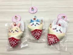 ちいかわ クレープくじ C賞 クレープになっちゃった マスコット 3点セット ハチワレ うさぎ ちいかわ【F6646-007】110