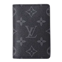 ルイ・ヴィトン LOUIS VUITTON カードケース モノグラム エクリプス メンズ ブランド オーガナイザー ドゥ ポッシュ M61696 名刺入れ ブラック 黒 おしゃれ 【中古】