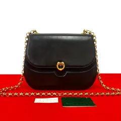 極 美品 希少品 GUCCI グッチ オールドグッチ ヴィンテージ レザー 本革 ミニ ショルダーバッグ ポシェット サコッシュブラウン 茶 65456