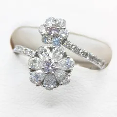 💎新品　プラチナ　ピンクダイヤモンド【0.12ct】リング ダイヤモンド【0.90ct】指輪　フラワーモチーフのサムネイル