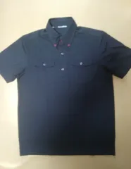 ブラック＆ホワイト カラーネック 半袖Tシャツ 95号