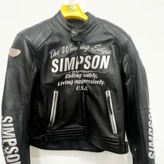 【加古川店】 中古  SIMPSON レーシングレザージャケット LLサイズ  バイクウェア【446】のサムネイル