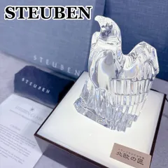 S280 STEUBEN スチューベン イーグルクリスタルオブジェ アンティーク 2026年最新】スチューベン クリスタルの人気アイテム - メルカリ