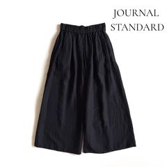 25SS美品】リネンタック キュロット ブラック 36 ジャーナル