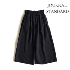 ◆美品◆ 2025SS journal standard 【洗える】レーヨン麻タックワイドキュロット ブラック ジャーナルスタンダード