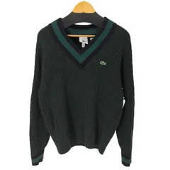 ラコステライブ Lacoste Live ロゴパッチ Vネック ウールナイロン ニットセーター メンズ import：L のサムネイル