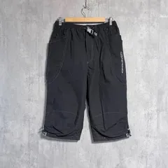 90s PIKO ギミック カーゴ ショーツ L 黒 テック Y2K 00s アーカイブ ピコ クロップド ハーフパンツ バギー 7分丈 刺繍 ロゴ 裏メッシュ 裾絞り ストリート 裏原 ボトムス ヴィンテージ 希少 2026 夏 海 キャンプアウトドアフェスのサムネイル