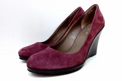 【225267】COLE HAAN コールハーン  ラウンドトゥ ウェッジソール パンプス スエード  ・8B