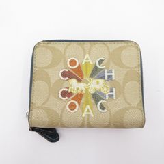 COACH コーチ ピーナッツ ウッドストック シグネチャー 二つ折り 財布