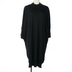 メゾンマルジェラ Maison Margiela レイヤード ニットワンピース 七分袖 丸首 無地 XLサイズ ブラック 黒 S51CT0745のサムネイル