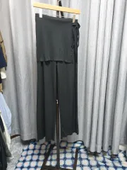 とろみ素材 レイヤード イージーパンツ