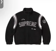 L シュプリーム アーク ハーフ ジップ フリース プルオーバー ブラック