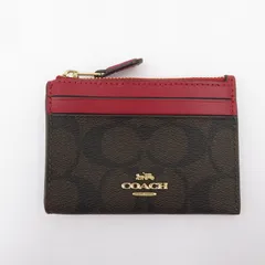 【瀬戸大橋店】 中古 COACH | コーチ カードケース シグネチャー ミニ スキニー ID ケース A2478-88208 ブラウン 【125】